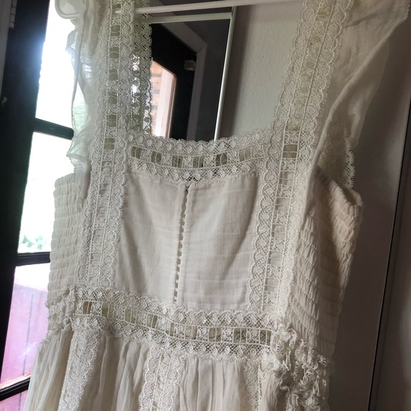 Free People Summer Dress with Lace Inserts Size M - Picture 6 of 8